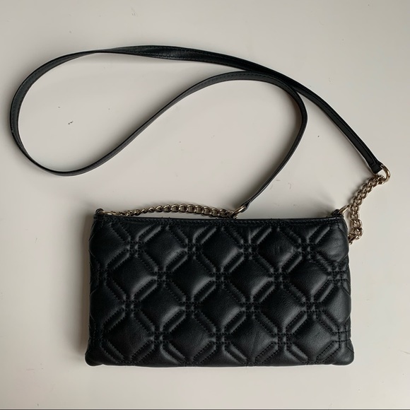 Kate Spade Presley Astor court black pleather WOC crossbody bag - Picture 3 of 16